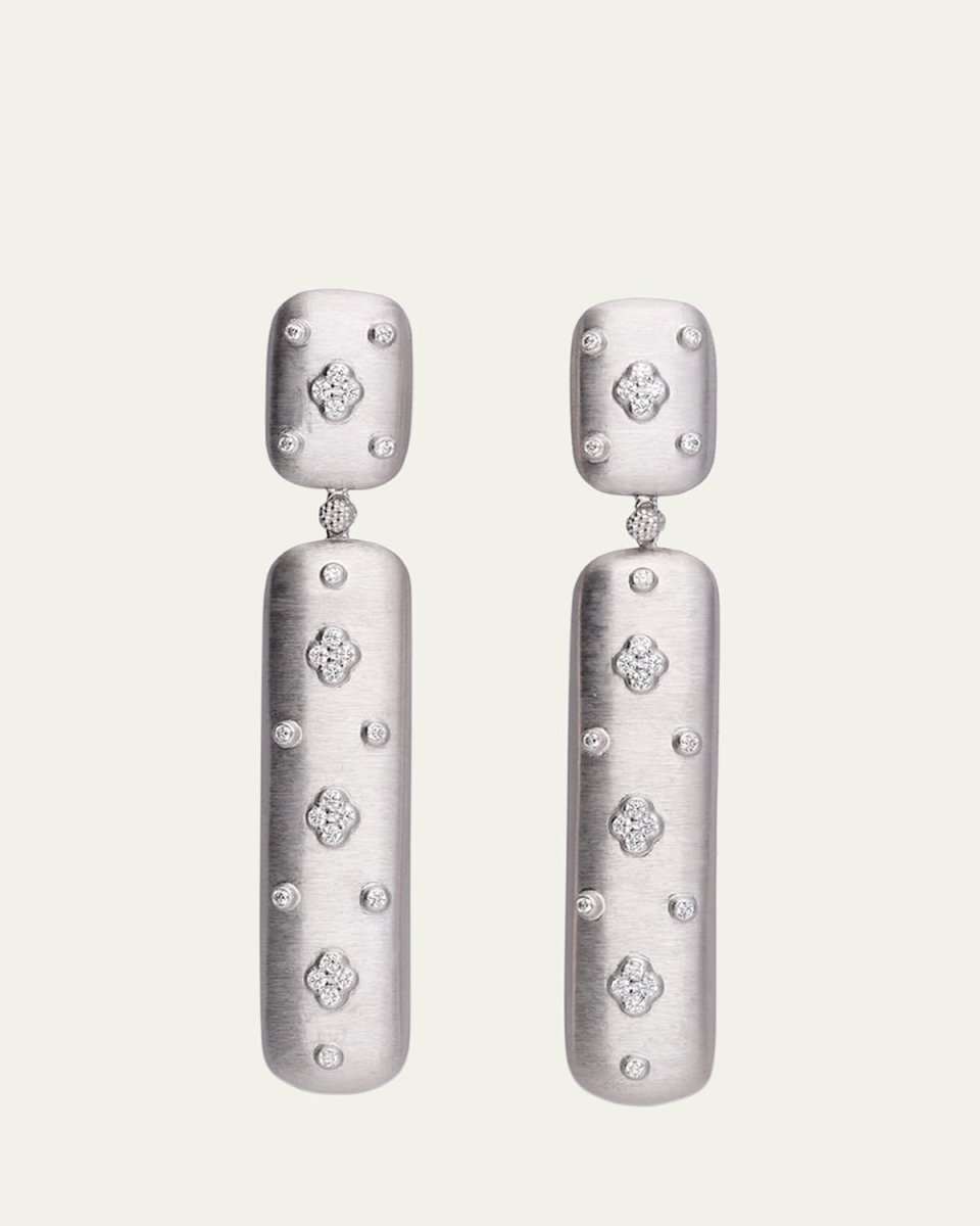 18K White Gold Macri Ab Convertible Earrings with Diamonds